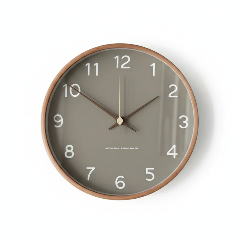 Horloge Murale Nordique en Bois Massif