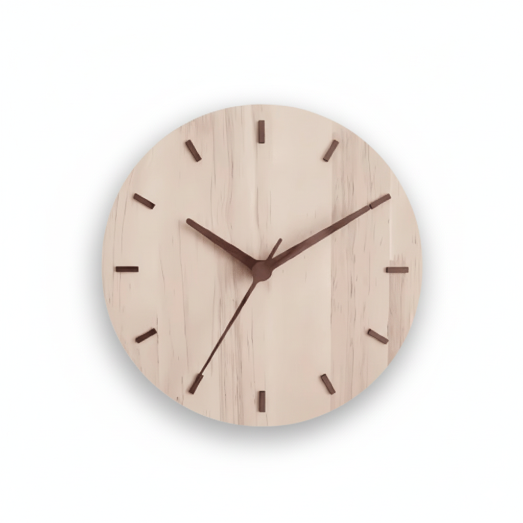 Horloge Murale Bois Minimaliste