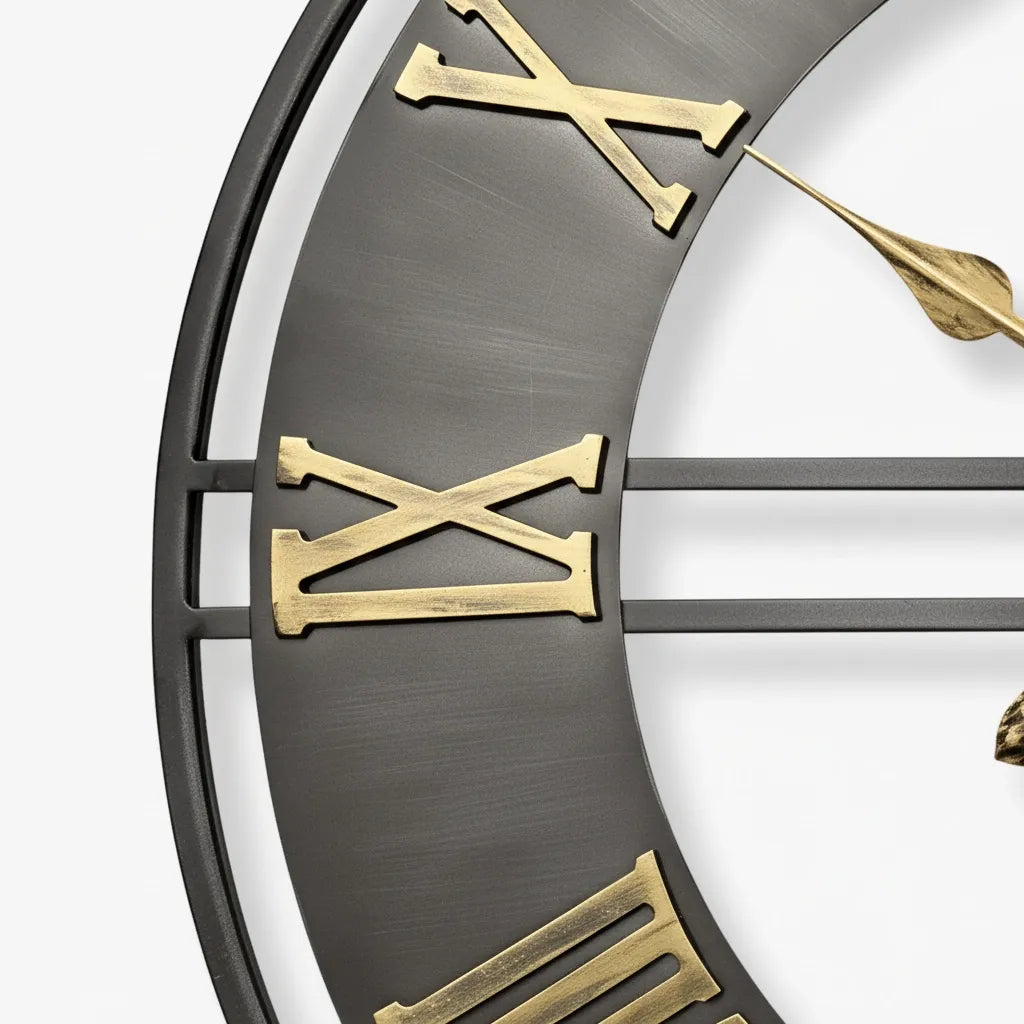 Grande Horloge Murale Industrielle