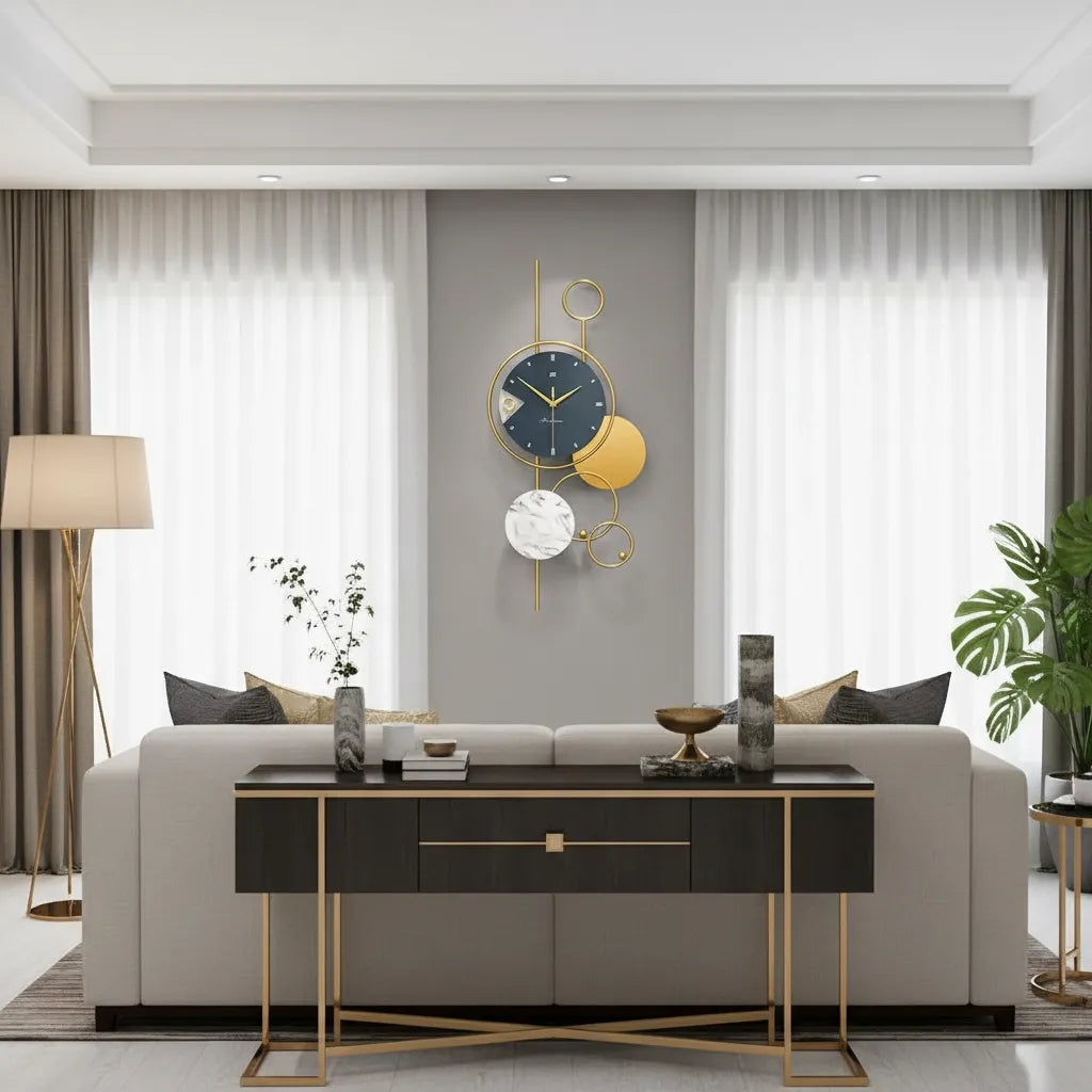 Grande Horloge Décorative Style Contemporain