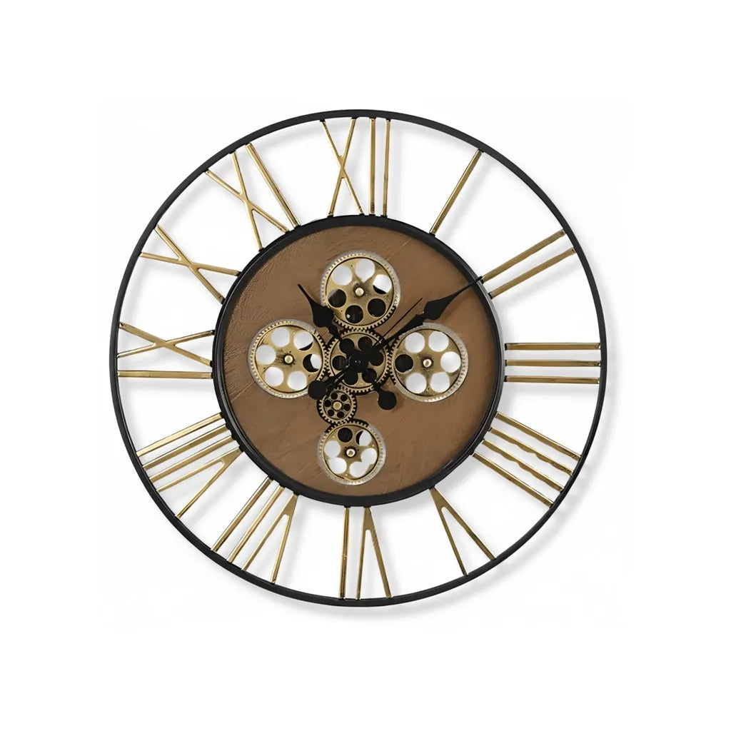Grande Horloge Murale Steampunk avec Rouages