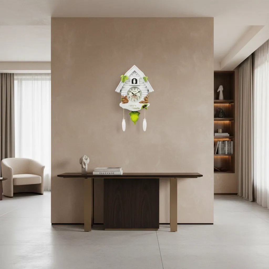 Horloge Coucou Blanche