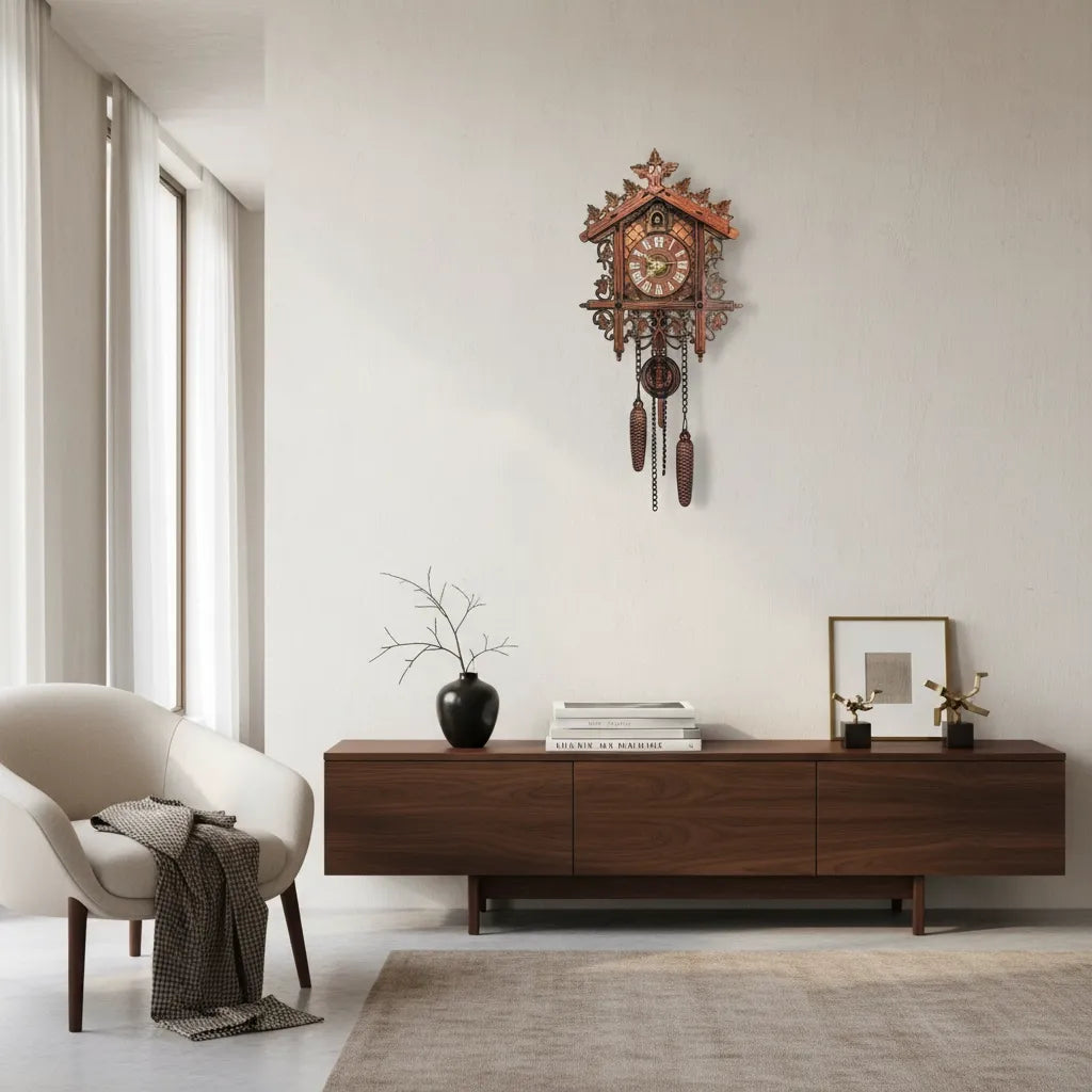 Horloge Coucou Vintage Bois