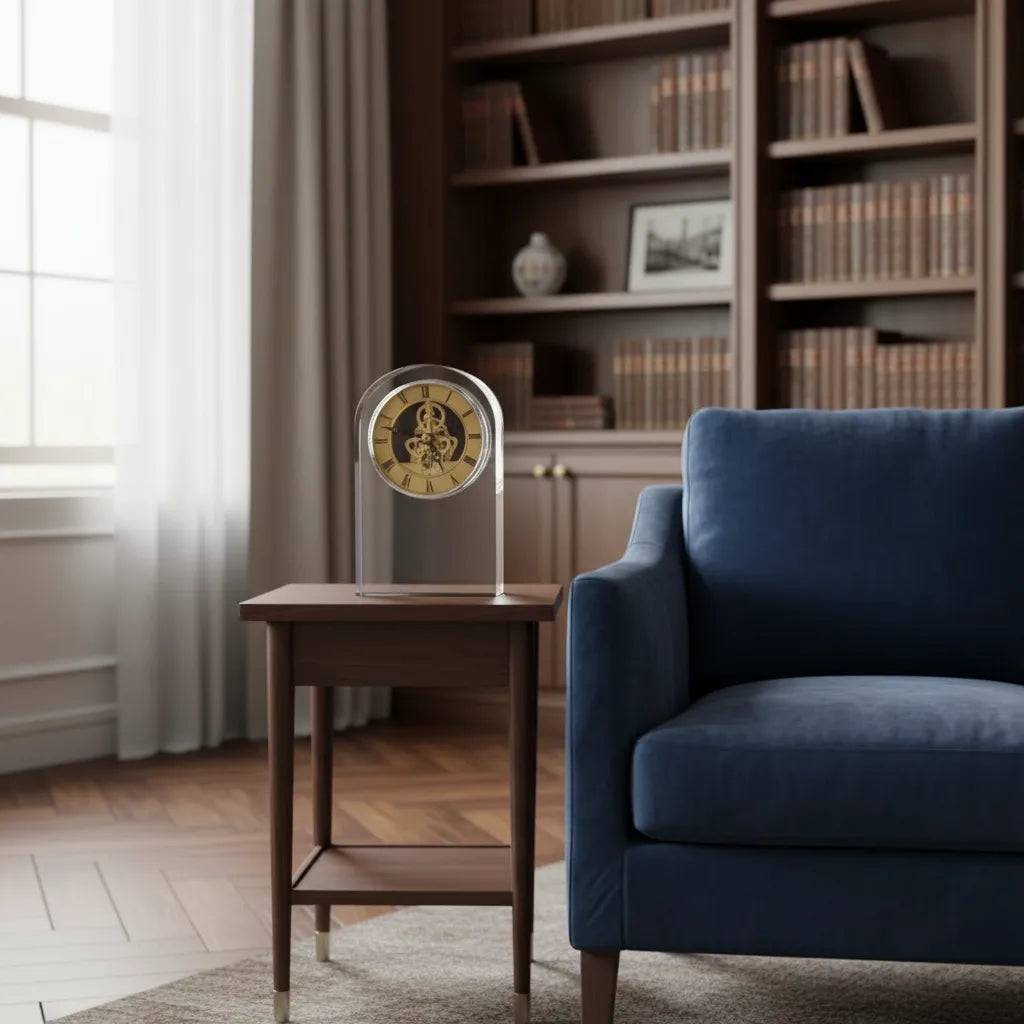 Horloge de Bureau Design Transparente