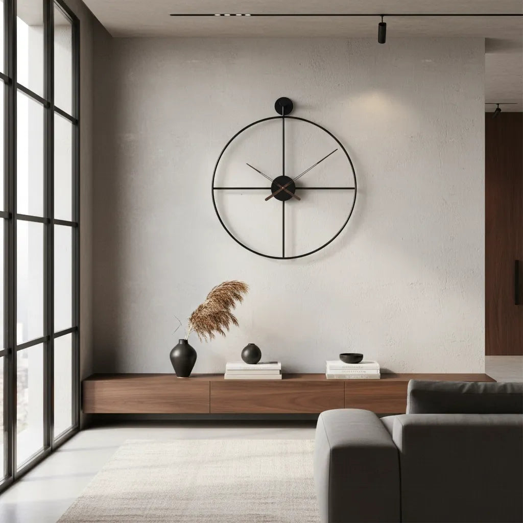 Horloge Design Cercle Croisé