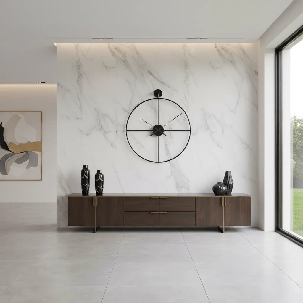 Horloge Design Cercle Croisé