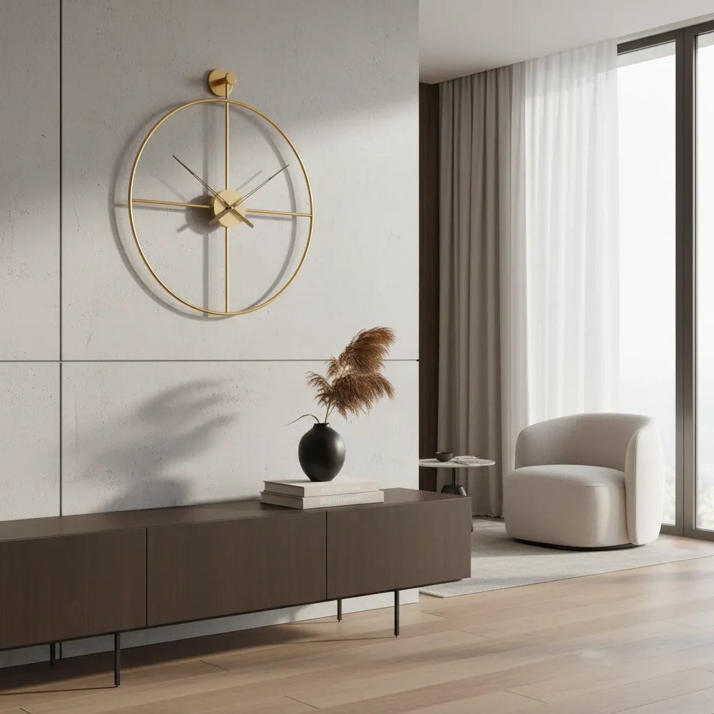 Horloge Design Cercle Croisé