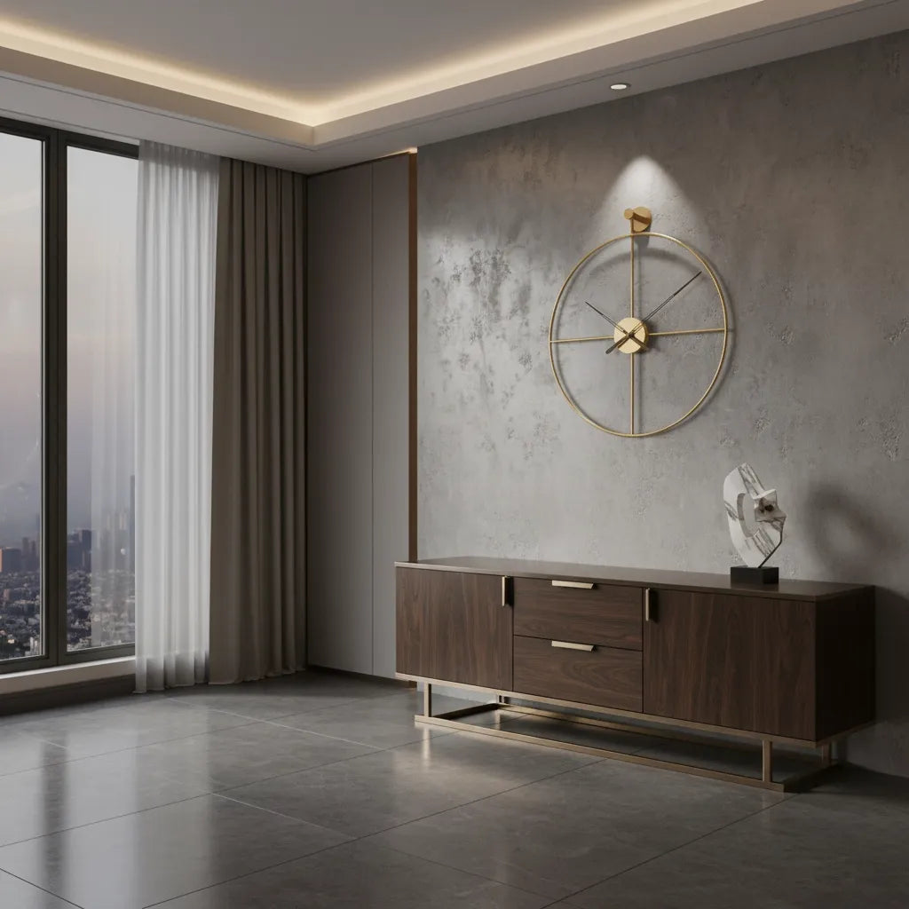 Horloge Design Cercle Croisé