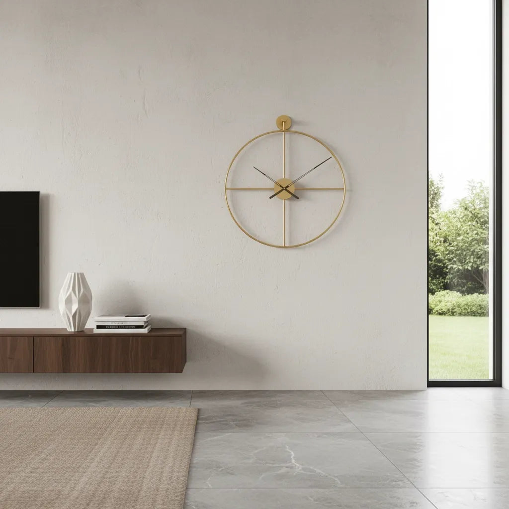 Horloge Design Cercle Croisé