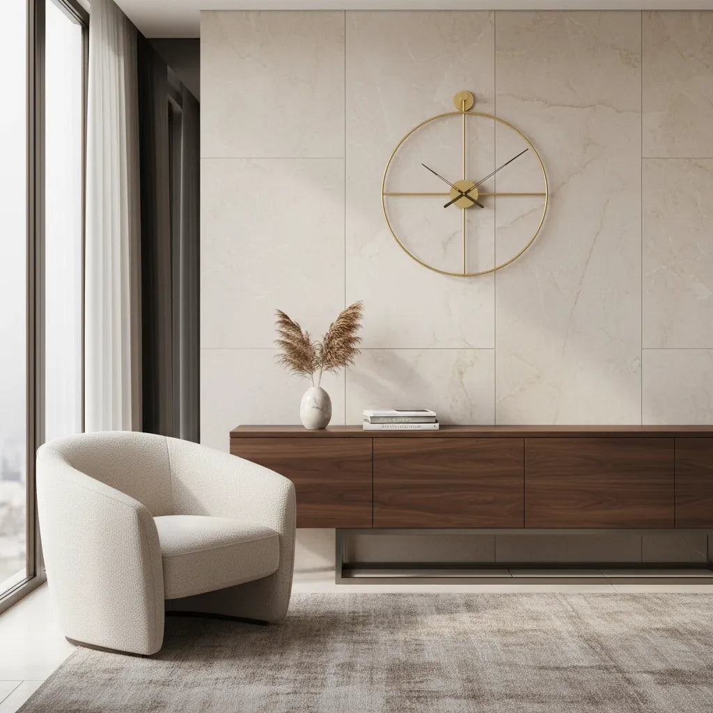 Horloge Design Cercle Croisé