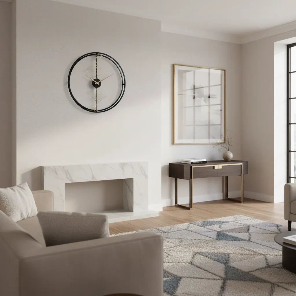 Horloge Design Cercle Détails Abstraits