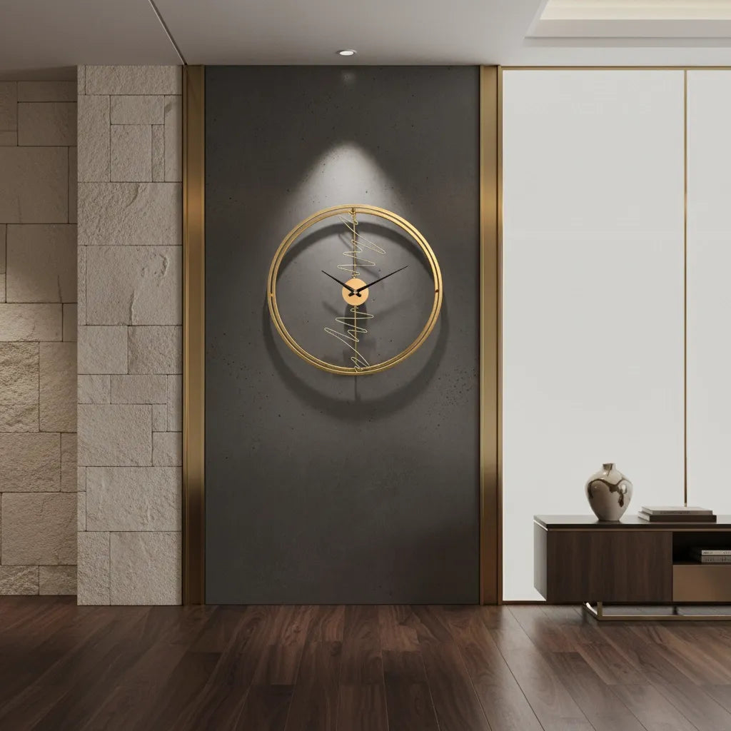 Horloge Design Cercle Détails Abstraits
