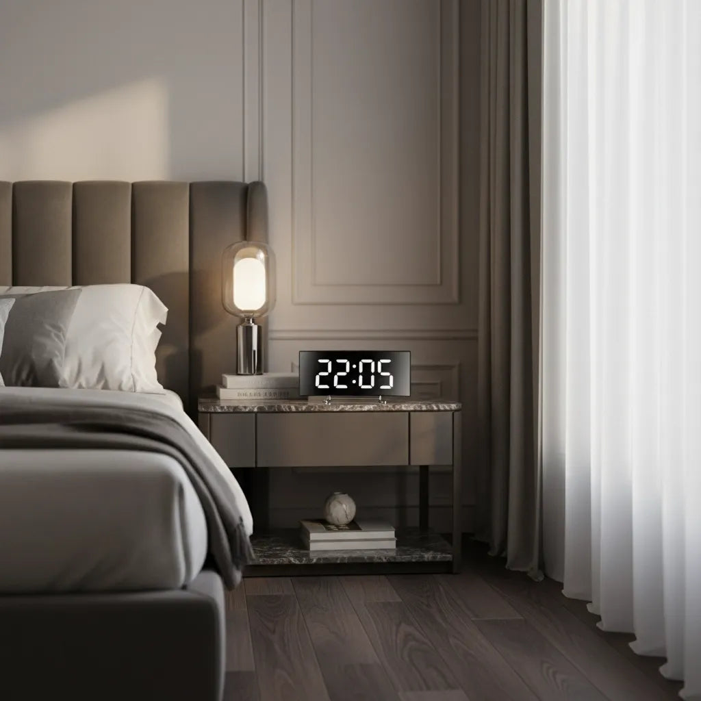 Horloge Digitale LED Courbée