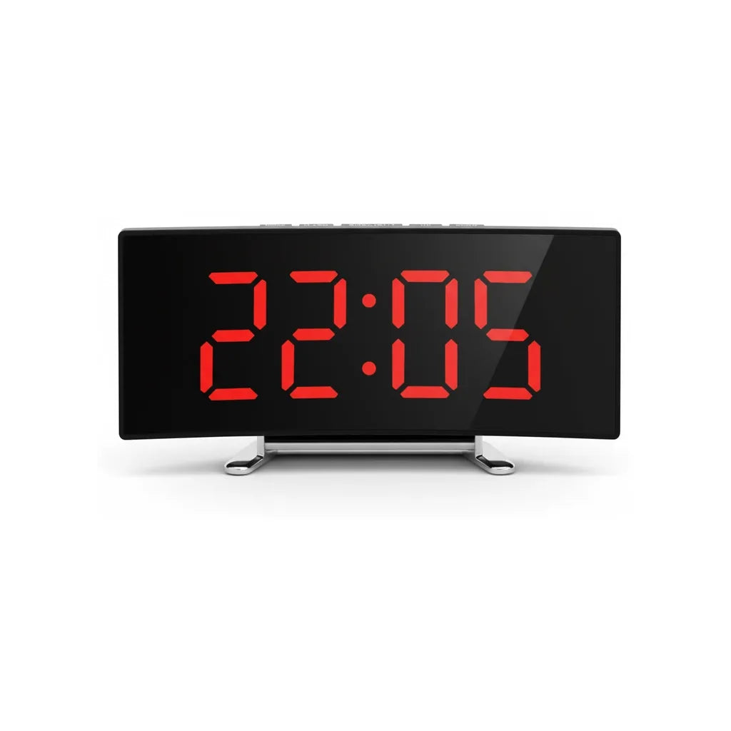 Horloge Digitale LED Courbée
