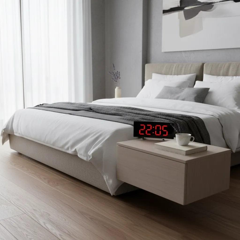 Horloge Digitale LED Courbée