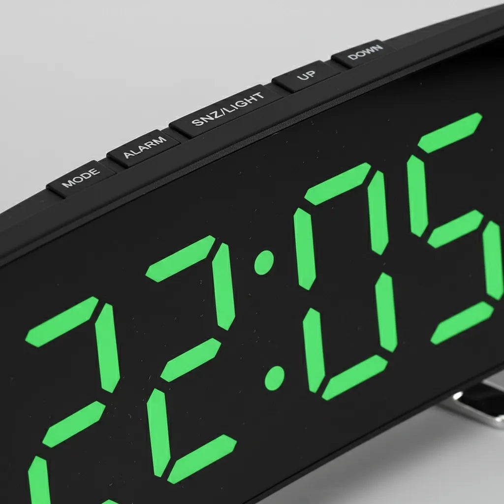 Horloge Digitale LED Courbée