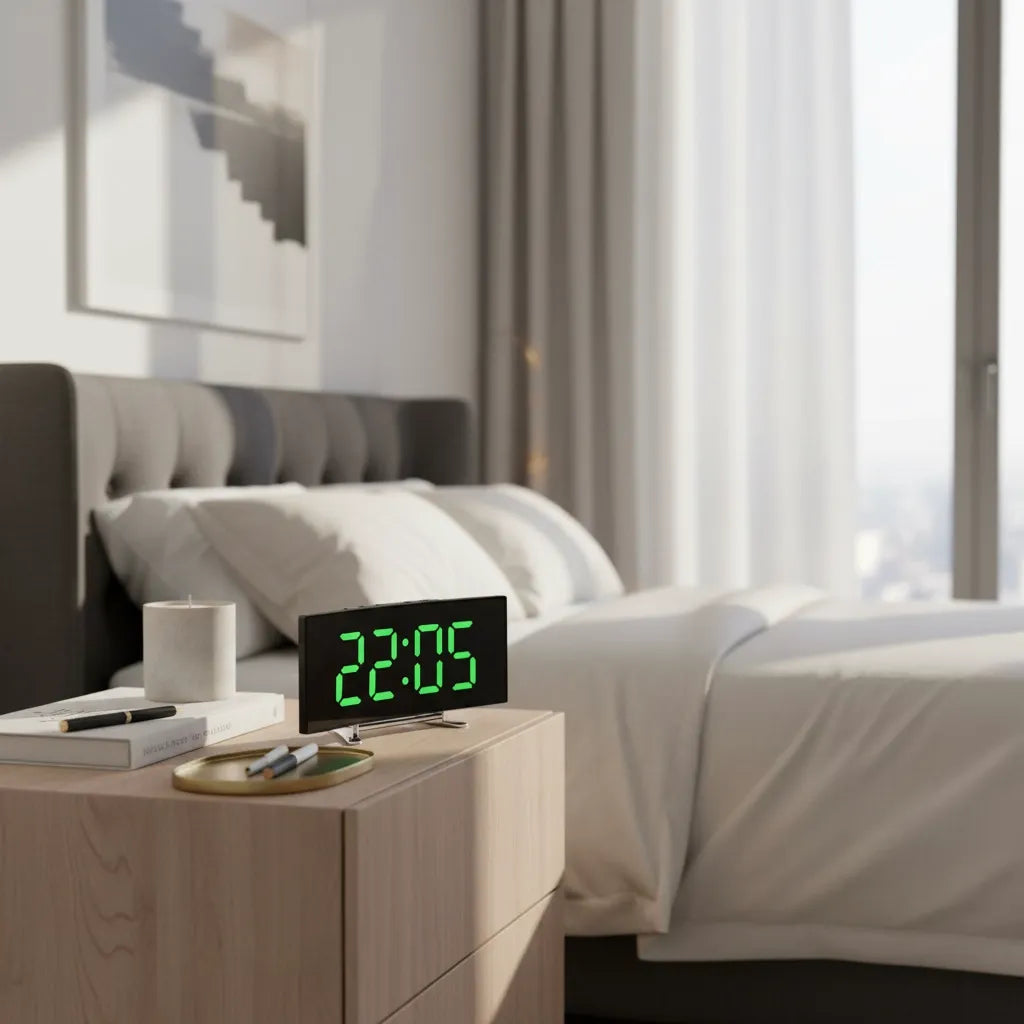Horloge Digitale LED Courbée