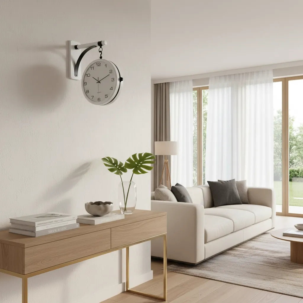 Horloge Double Face Décoration de Salon
