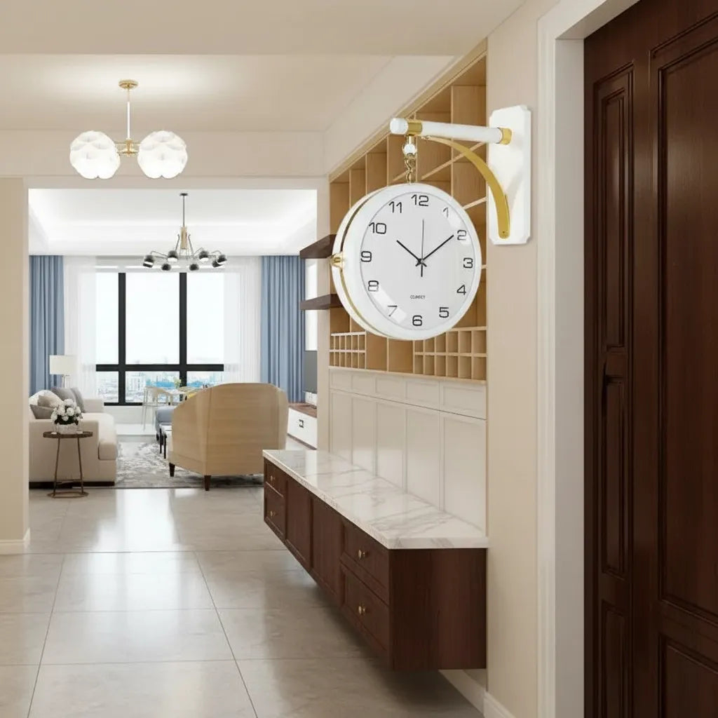 Horloge Double Face Décoration de Salon