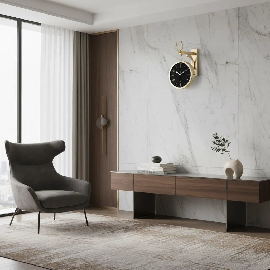 Horloge Double Face Moderne