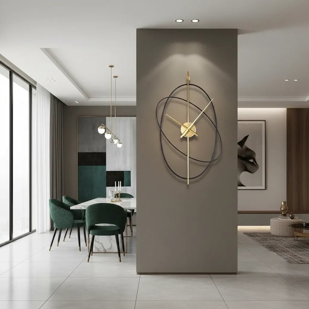 Horloge Murale Anneaux Luxe