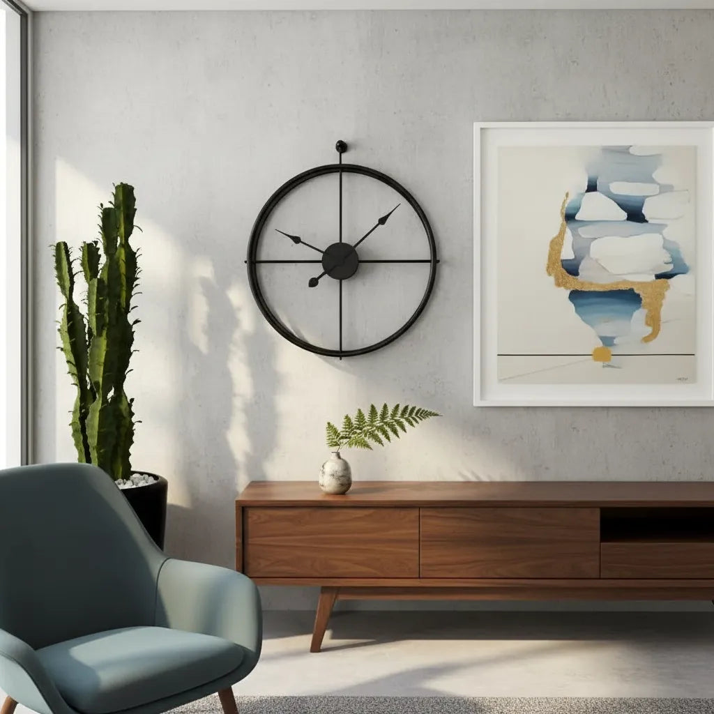Horloge Murale Anneaux Sphériques