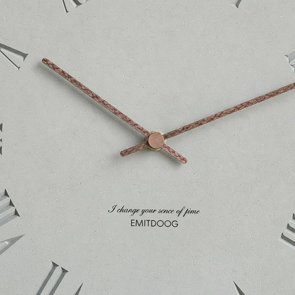 Horloge Murale Béton Minimaliste
