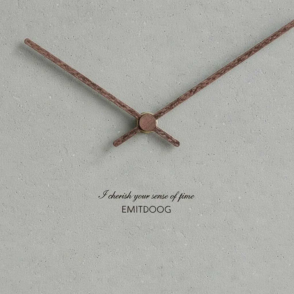 Horloge Murale Béton Minimaliste