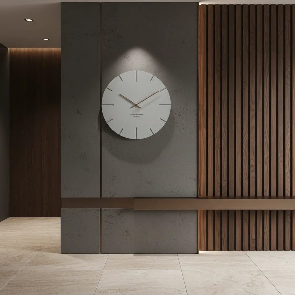 Horloge Murale Béton Minimaliste