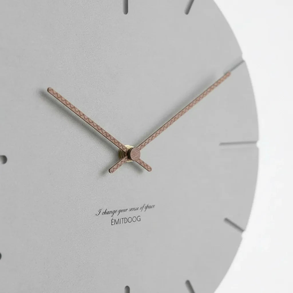 Horloge Murale Béton Minimaliste