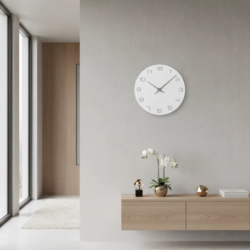 Horloge Murale Bois Blanc