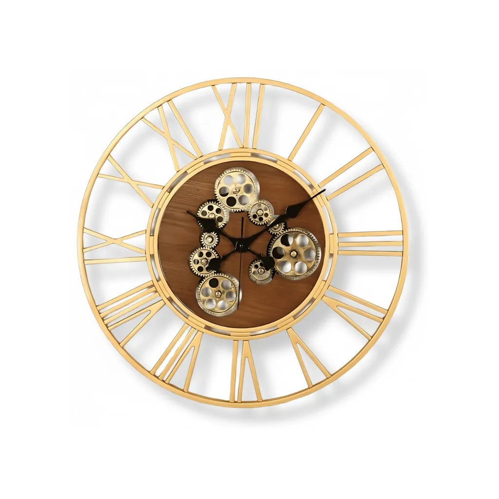 Horloge Murale Bois & Engrenages