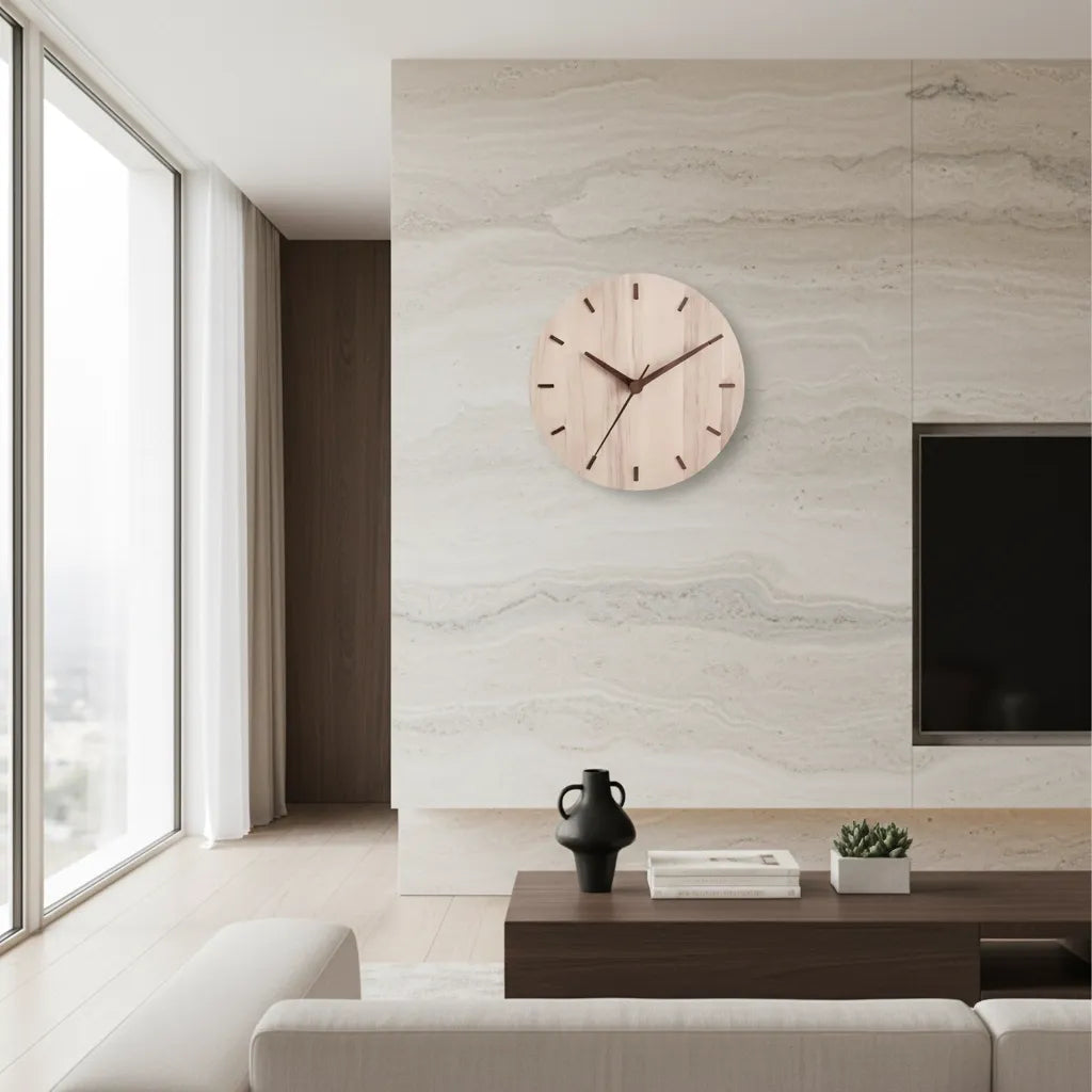 Horloge Murale Bois Minimaliste