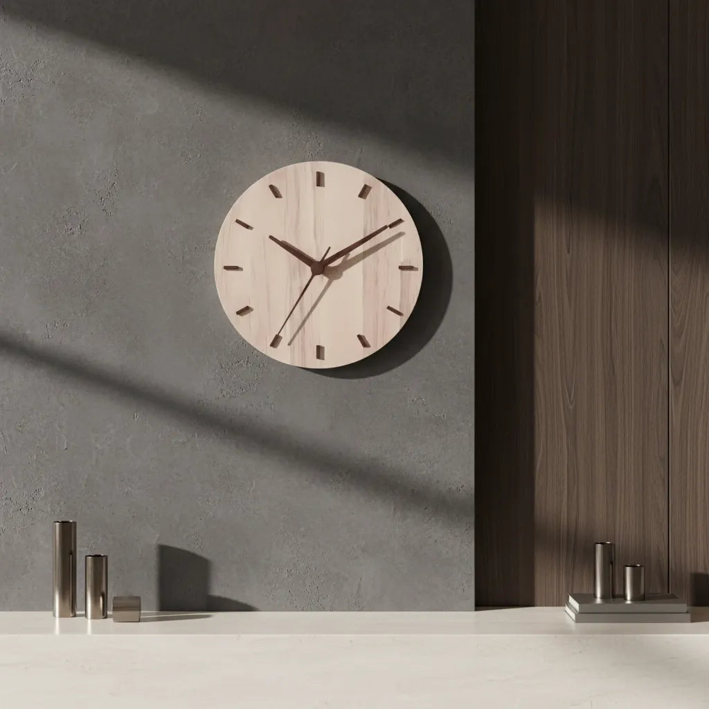 Horloge Murale Bois Minimaliste