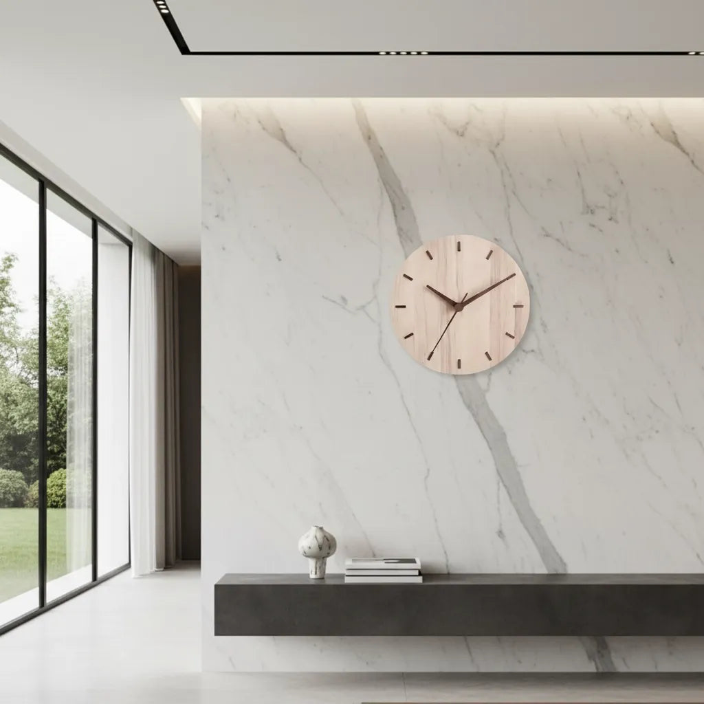 Horloge Murale Bois Minimaliste