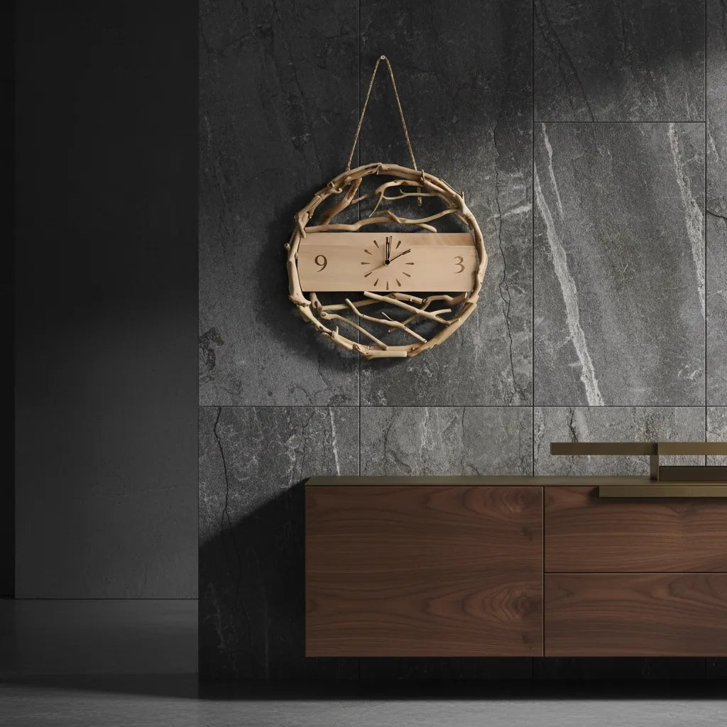 Horloge Murale Branches Naturelles