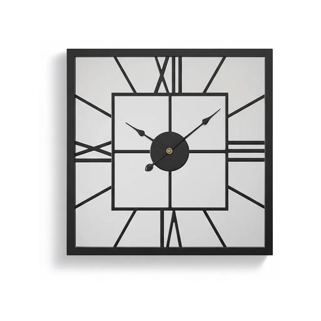 Horloge Murale Carrée Miroir