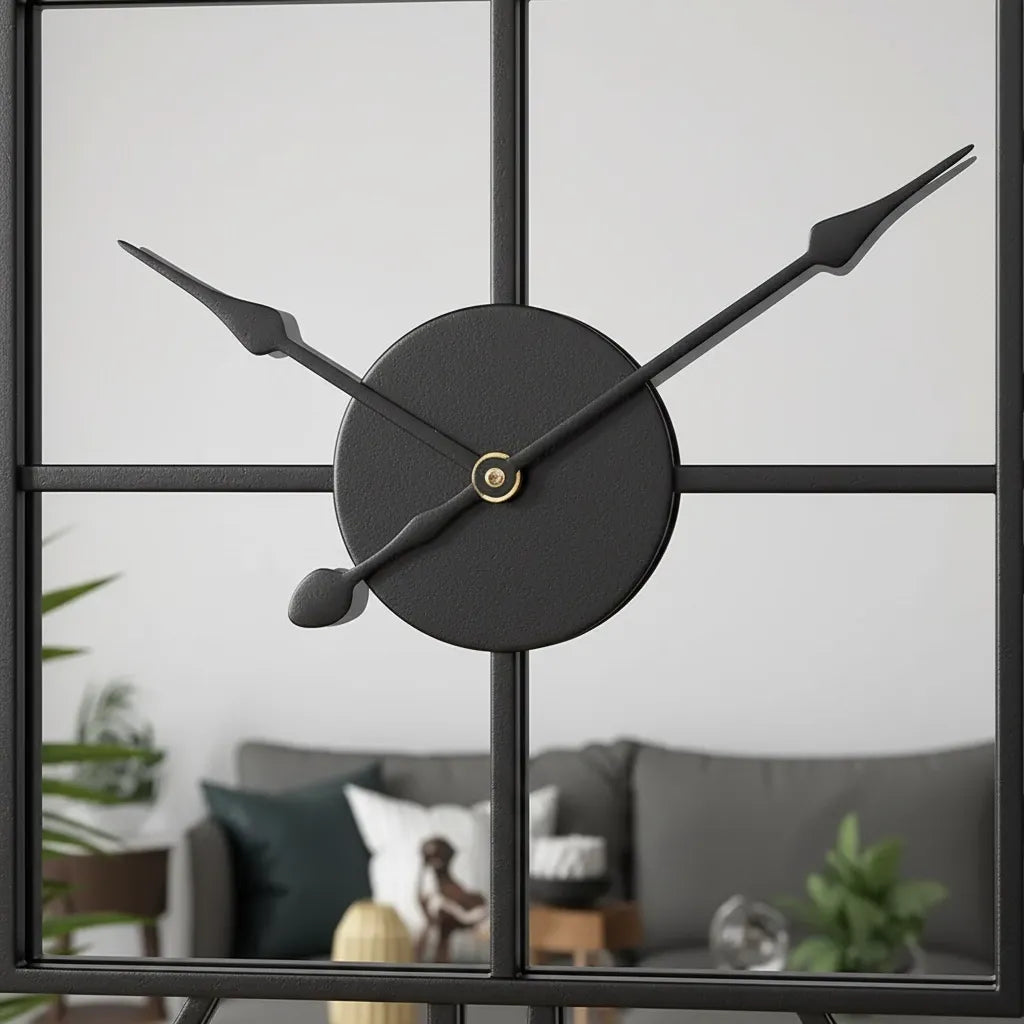 Horloge Murale Carrée Miroir