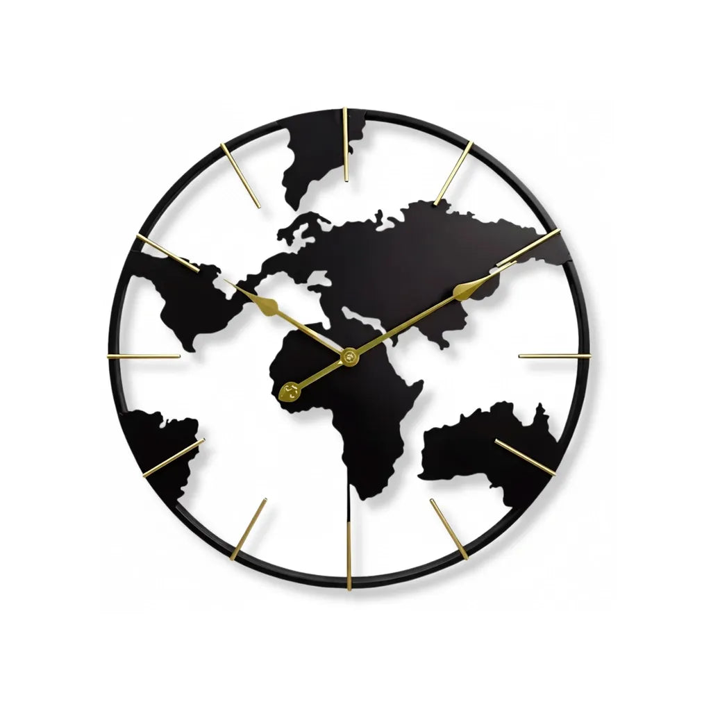 Horloge murale Carte du monde