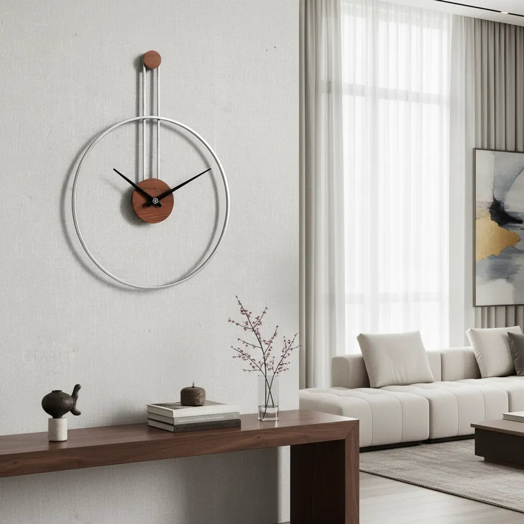 Horloge Murale Cercle Suspendu