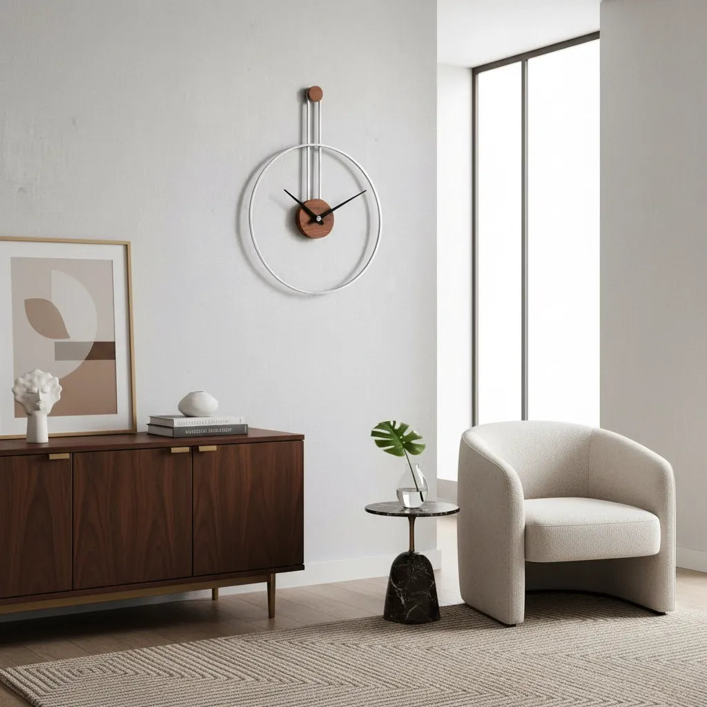Horloge Murale Cercle Suspendu