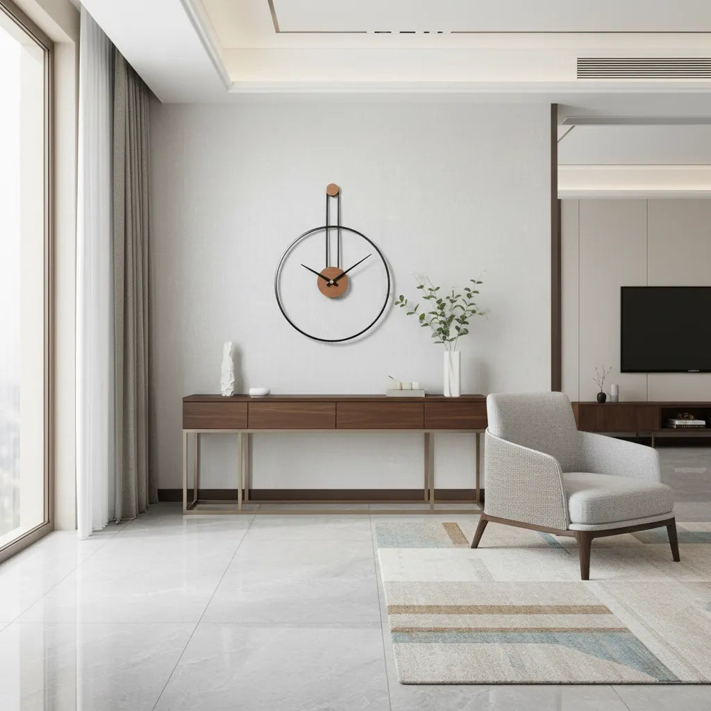 Horloge Murale Cercle Suspendu
