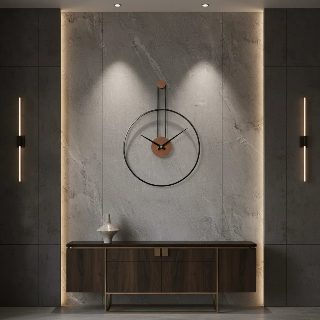 Horloge Murale Cercle Suspendu