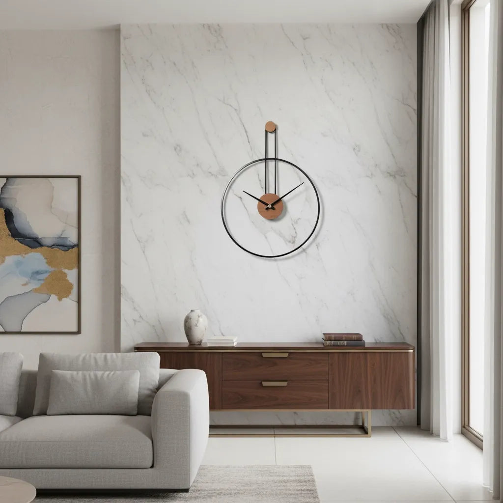 Horloge Murale Cercle Suspendu