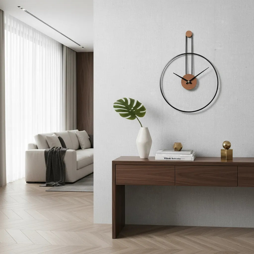 Horloge Murale Cercle Suspendu