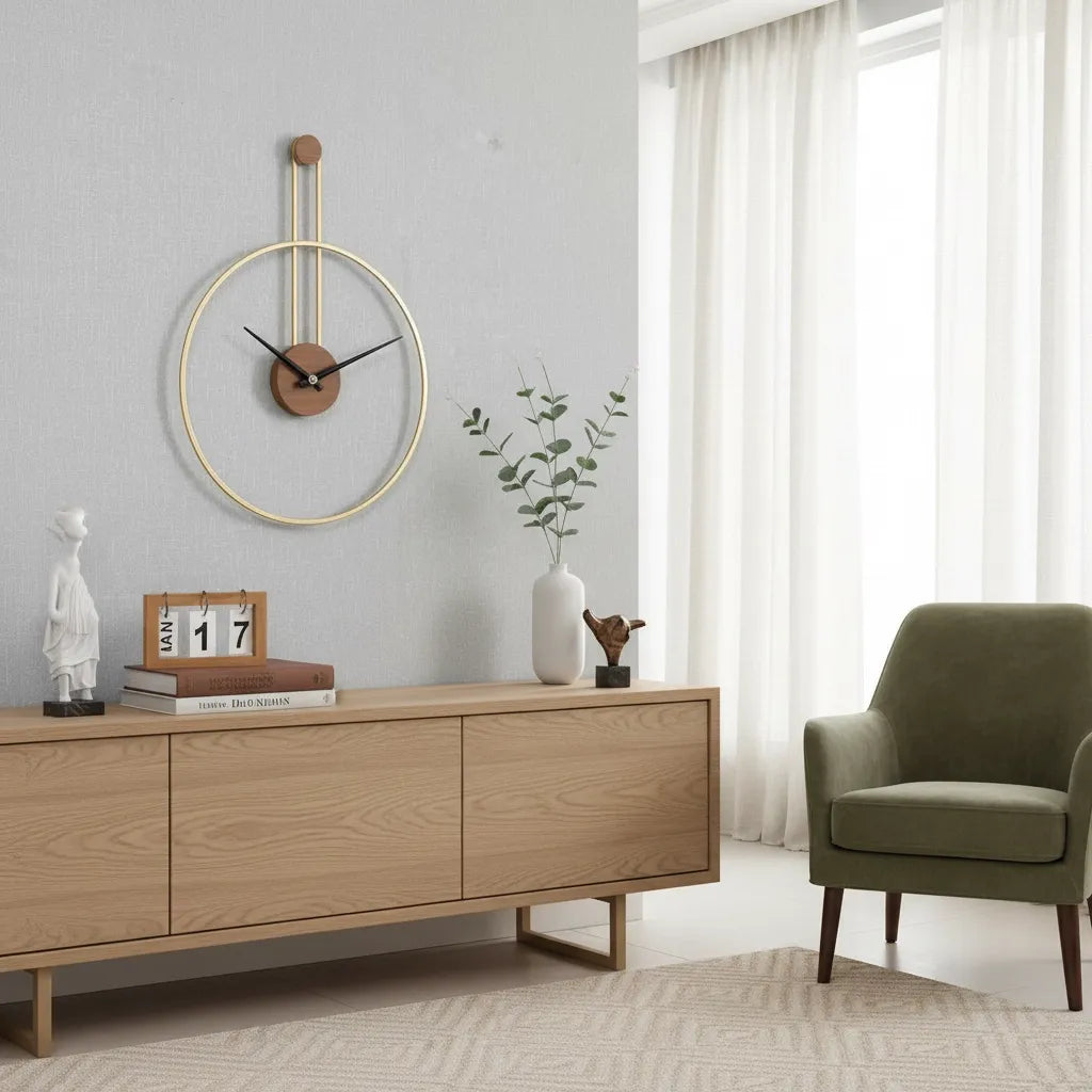 Horloge Murale Cercle Suspendu