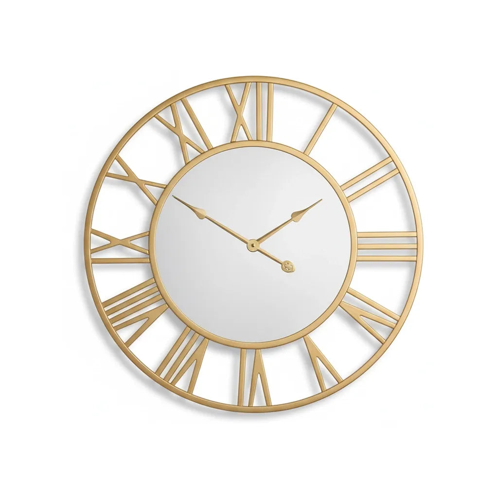 Horloge Murale Chiffre Romain & Miroir