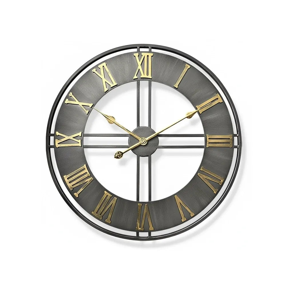 Horloge Murale Déco Loft Métal Vieilli