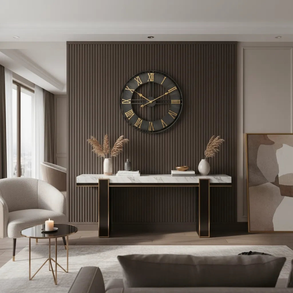 Horloge Murale Déco Loft Métal Vieilli