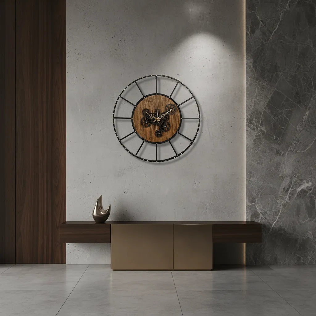 Horloge Murale design à Engrenage